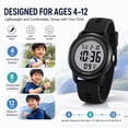 thumbnail image 2 of Kids Digital Watch for Age 4-12 Outdoor Multifunction Watch with Silicone Strap,EL Backlight,Alarm,Stopwatch,Waterproof Watch for Boys Girls, 2 of 9