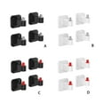 thumbnail image 2 of Yuarrent 4 piezas ganchos para colgar en la pared adhesivo fuerte pegatinas sin costura auricular ropa puerta foto reloj colgador para oficina en casa Almacenamiento y organización del hogar Blanco Yuarrent HA079961-02, 2 of 6