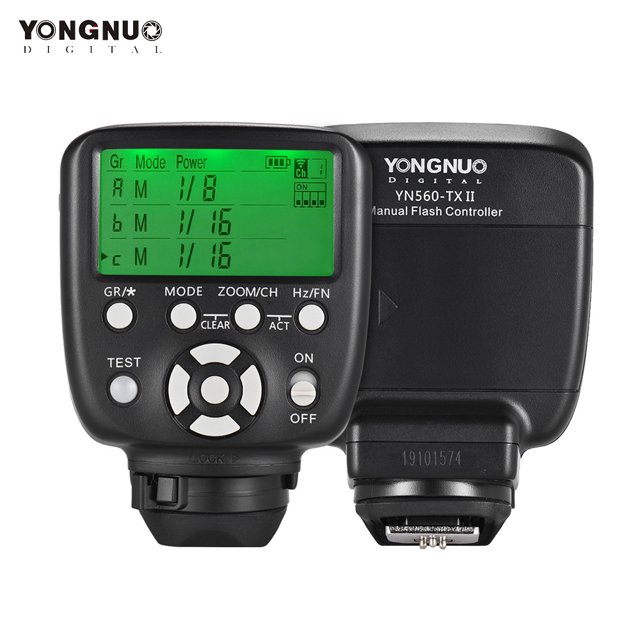 YONGNUO YN560-TX II Manual Flash Trigger Remote Controller LCD Transmitter for Canon DSLR Camera to YN560III/YN560IV/YN660/YN968N/YN860Li Speedlite RF-602/RF603/RF603 II/RF605 Receiver
