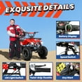 thumbnail image 6 of ATV for Kids, 36 Volt Ride on Toys, 500w Motor Quad Bike for Big Kids, Power Car Wheel with Metal Frame, Speed Control, Suspension, Black, 6 of 8