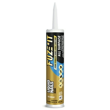 Liquid Nails Fuze It, All Surface Construction Adhesive, Gray, 9 oz (12-pack)