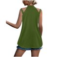 thumbnail image 4 of aidice Flowy Tank Tops for Women Sleeveless High Neck off Shoulder Tanks Loose Summer Fashion Daily Blouses, 4 of 4