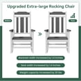 thumbnail image 4 of SERWALL Oversize Rocking Chairs, Outdoor Rocker for Porch, HDPE Rocking Chairs, 4 of 9