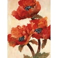 thumbnail image 2 of Kamikura, Joyce 19x24 Black Ornate Wood Framed with Double Matting Museum Art Print Titled - Poppies I, 2 of 4
