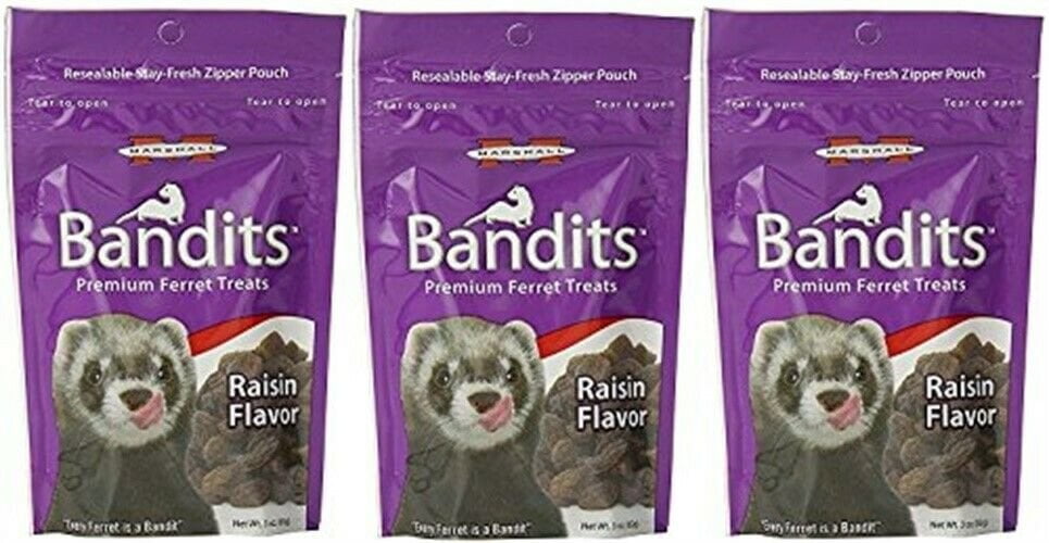 Marshall Pet Products MR00383 Bandit Ferret Treats Raisin 3 Oz