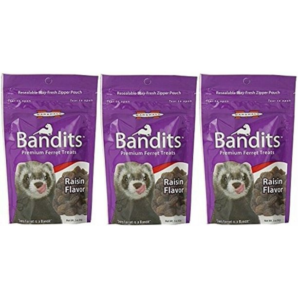 Marshall Pet Products MR00383 Bandit Ferret Treats Raisin 3 Oz