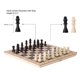 thumbnail image 3 of Wooden Chess Set International Chess Entertainment Game Chess Set with Folding Board, 3 of 5