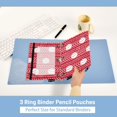 thumbnail image 5 of ALAZA 2 Pack Pencil Pouch Baseballs on Red Pencil Case for 3 Ring Binder Clear Window Pencil Bag Organizers, 5 of 6