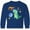 Royal Blue, variant on Inktastic Tyrannosaurus Rex Vs. Meteor Fun Space Dinosaur Long Sleeve Youth T-Shirt