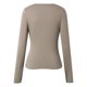 thumbnail image 4 of Top de punto de manga larga con escote asimétrico para mujer - Corte ajustado, diseño acanalado - Ropa informal/de fiesta - Mezcla de poliéster y spandex - Tallas S-XL, 4 of 6