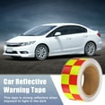 thumbnail image 2 of Cinta de Advertencia Reflectante para Automóvil Amarillo Fluorescente y a Cuadros de 5cmx10m, 2 of 6