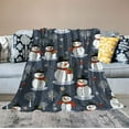 thumbnail image 2 of ONETECH Grey Christmas Snowman Throw Blanket Flannel Blanket Soft and Warm Sherpa Christmas Snowman Throw Blankets for Couch, Sofa, Bed, Winter Blanket for Christmas, Decoration Gift Blanket, 2 of 6