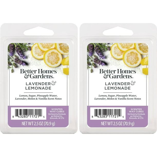 Wax Melts Better Homes and Gardens, 75 ml, paquete de 2 (limonada de lavanda)