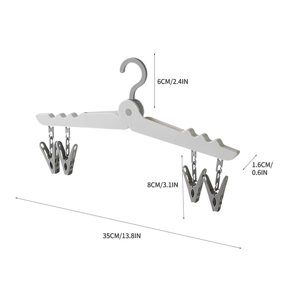 Qholemyo Folding Clothes Hanger Portable Travel Multi Functional Plastic Clothes Hanger Clothes Hangers Hangers Cloth Hanger