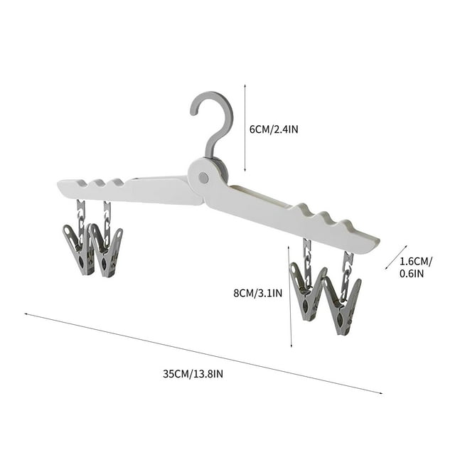 Cintres pour Vêtements de Bébé Cintre Pliant pour Vêtements Cintre Portable de Voyage Cintre Multifonction en Plastique Cintres en Plastique