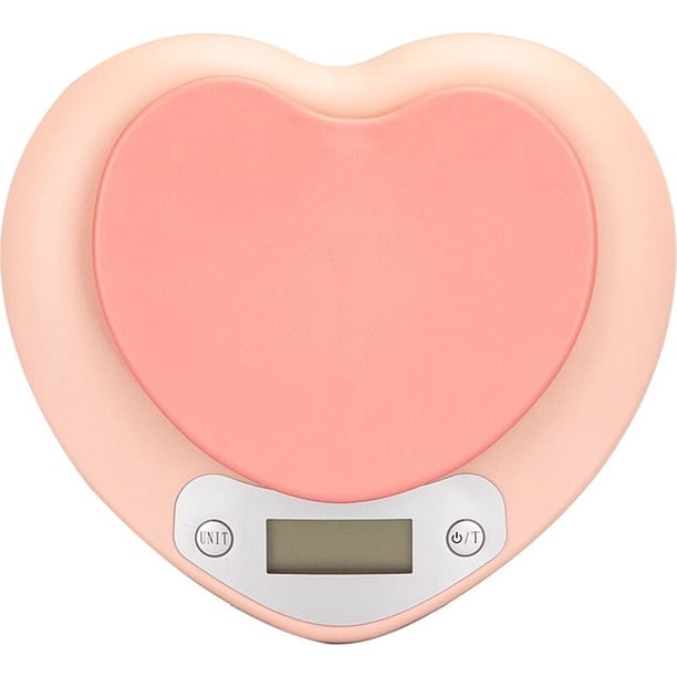 Mini báscula de cocina, báscula rosa ultraprecisa for alimentos for hornear y pesar