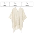 thumbnail image 3 of APEXFWDT Knit Shawl Wrap for Women Ladies Fringe Knitted Poncho Cardigan Cape Shawl for Women Open Front Cardigan Sweaters Scarf Ponchos Wraps, 3 of 3