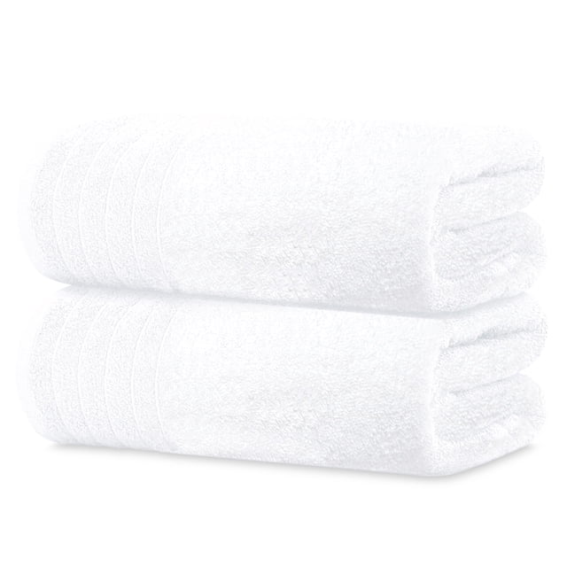 Pack de 2 toallas extra grandes blancas 89 × 178 cm – Tens Towels