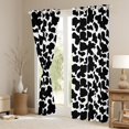 thumbnail image 3 of Manfei Cartoon Cow Print Blackout Curtains Set of 2 (52x84 Each),Cattle Pattern Window Curtains,White Black Curtains and Drapes For Kids,Ultra Soft Home Decor, 3 of 6