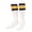 Black/Gold, variant on TCK Retro 3 Stripe Tube Socks (Orange, Small)