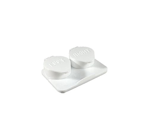 12-Pack, Deep Well Flip top White Contact Lens Cases