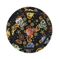 thumbnail image 3 of Mexican Skull Paisley 2-in-1 Foldable Picnic Blanket Tote Bag Shoulder Handbag, Large Circular Outdoor Mat for Beach Camping Park, 3 of 5