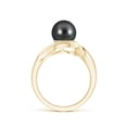 thumbnail image 2 of ANGARA Tahitian Cultured Pearl and Diamond Loop Ring in 14K Yellow Gold for Women | June Birthstone, Birthday, Anniversary, Jewelry Gift for Women | Pearl Ring, 2 of 8