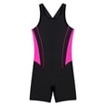 thumbnail image 3 of HULIJA Boys Girls Swimming Costume One Piece Swimsuit Kids Legsuit Bathing Suit Sports Training Rose Red&Black 14, 3 of 7