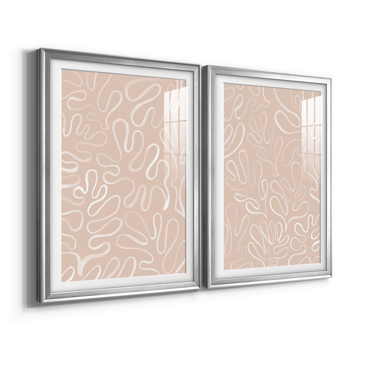 Wexford Home Matisse Pieces III Premium Framed Print, 22.5" x 30.5" - Ready to Hang, Silver (Set of 2)