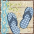 thumbnail image 5 of Gango Home Decor Colorful Coastal Flip Flop Wall Art; Four Blue 12x12in Unframed Paper Prints, 5 of 8