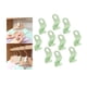thumbnail image 5 of Wosthever Paquete de 10 perchas resistentes para ahorrar espacio en armarios, para pantalones, gorras y abrigos, resistentes y prácticas Almacenamiento y organización del hogar Verde 5x2 cm, 5 of 6