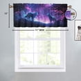 thumbnail image 4 of Fantasy Wolf Curtain Valances Wildlife Animals Starry Night Sky Moon Forest Trees Thermal Insulated Room Darkening Curtain for Dinning Room 54 by 18 in, 1 Panel, 4 of 6