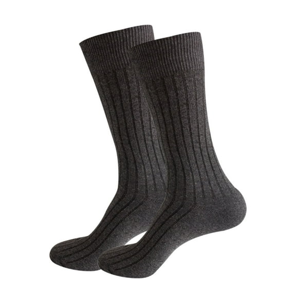 UJNDER Men's Solid Color Oktoberfest Striped Socks Combed Large Size Long Socks Dark Gray