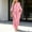 Pink, variant on Uscallm Women Plus Size Maxi Dresses Long Sleeve Round Neck Loose Flowy Boho Casual Solid Party Dresses for Women, Red S