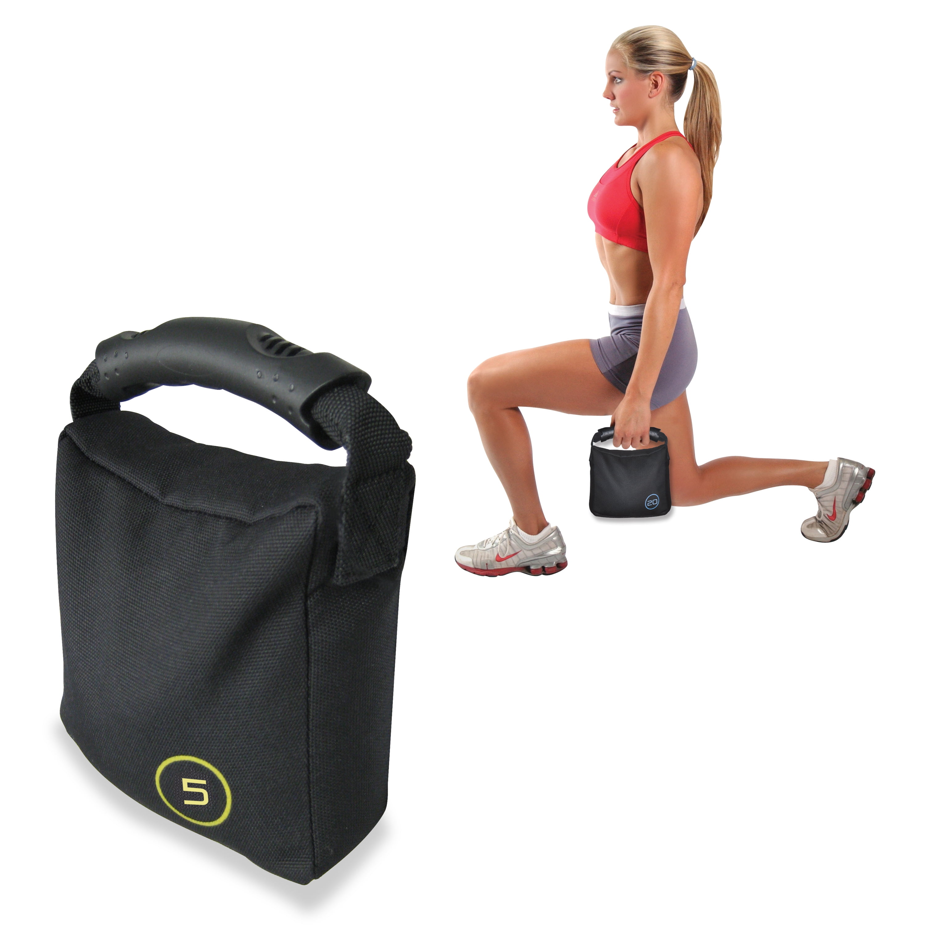 CAP Barbell 5-Pound Weighted Bag, Black 5 lbs - 20lbs single