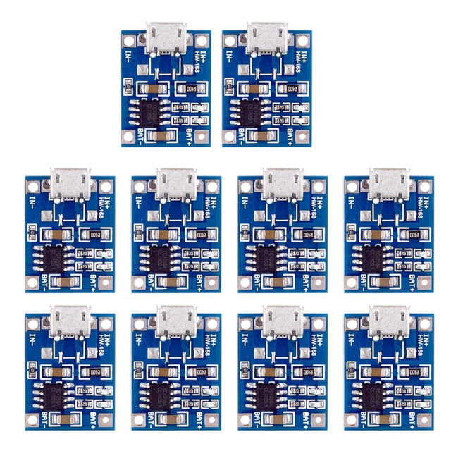 Módulo de batería Cargador 1A Carga Micro USB Panel portátil 10PCS
