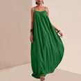 thumbnail image 6 of FRSASU Backless Cami Dresses for Women Sleeveless Solid Color Lounge Dress Spaghetti Strap Flowy Summer Loose Maxi Sundress Green, 6 of 9