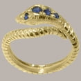 thumbnail image 2 of LBG British Made 18k Yellow Gold ring with Natural Sapphire Womens Band Ring - 33 size options - Size 11.25, 2 of 6
