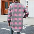 thumbnail image 5 of Mingw Womens Plaid Shacket Jacket Flannel Knitting Cotton Winter Clothing Woolen Coats,L, 5 of 5