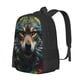 thumbnail image 1 of Balery Realistic Style Colorful Wolf Mochila para hombre y mujer - Tela Oxford 600D resistente - Gran capacidad, resistente al agua, ideal para la escuela, viajes y senderismo, 1 of 6