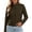 Coffee, variant on Karight Women's Fleece Zip Up Jacket Stand Collar Long Sleeve Cropped Slim Fit Athletic Track Top with Side Seams