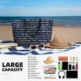 thumbnail image 3 of Yiaed Function Source Code Print Large Capacity Beach Travel Bag - Waterproof Zipper Vacation Tote for Sandproof Storage, and Camping, 3 of 5