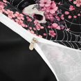 thumbnail image 4 of Homewish Gothic Skull Twin Duvet Cover,Happy Halloween Twin Bedding,Pink Flowers Spider Web Comforter Cover,Black Reversible,2pcs,1 Duvet Cover and 1 Pillowcase, 4 of 6