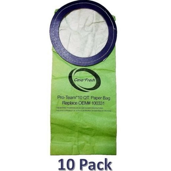 10 PK Replacement for ProTeam 100331 Compatible with 10 QT Backpack Coachvac, Super Coachvac, Megavac