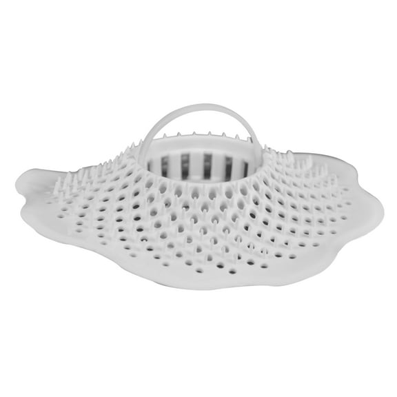 Danco Hair Catcher Bathroom Tub Strainer in White (10306)