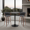 thumbnail image 3 of Armen Living Bentley Modern Swivel Adjustable Height Pub Table in Black Wood and Metal, 3 of 6