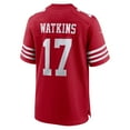 thumbnail image 3 of Men's Nike Jordan Watkins  Scarlet San Francisco 49ers Team Game Jersey, 3 of 6