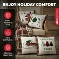 thumbnail image 3 of JEEXI Christmas Pillow Covers 18x18 Inch, Set of 4, Festive Throw Pillowcases Classic Designs, Holiday Home Decor for Couch, Sofa, Living Room, Xmas Gifts, 3 of 8