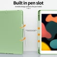 thumbnail image 4 of KenKe iPad 10.2 Case for iPad 9th Generation 2021 /iPad 8th Generation 2020 / iPad 7th Gen 2019 with Pencil Holder, Auto Sleep/Wake for Slim Soft Back Smart Cover, iPad 10.2 inch Case, Green, 4 of 8