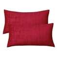thumbnail image 3 of Home Soft Things Textured Velvet 2 Piece Pillow Shell Set - Tango Red - 14" x 26", 3 of 5